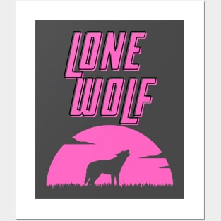 Lone Wolf Pink Posters and Art